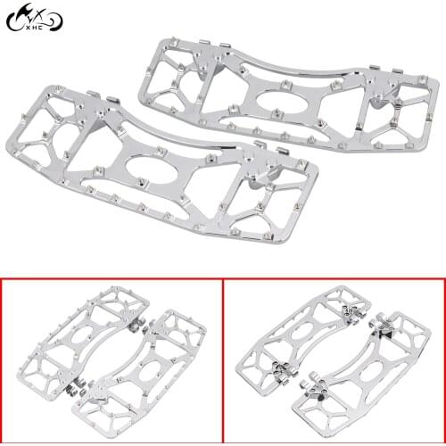 For Harley Fatboy Electra Glide FLHT Street Glide FLHX Road Glide FLTRX Road King Chrome MX Style Anti-Skid Foot Peg Floorboard