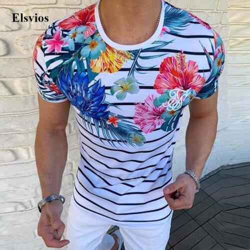 ELSVIOS Mens Summer T-shirts