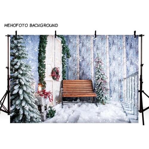 Photography Backdrops Christmas Background Fireplace Tree Winter Snow Window Interior Baby Birthday Background For Photo Studio