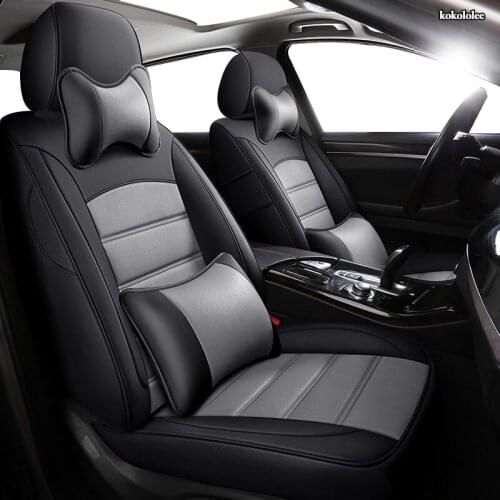 KOKOLOLEE Custom Leather car seat cover set For Jaguar XJ XF XE E-PACE XFL XEL Automobiles Seat Covers car seats protector