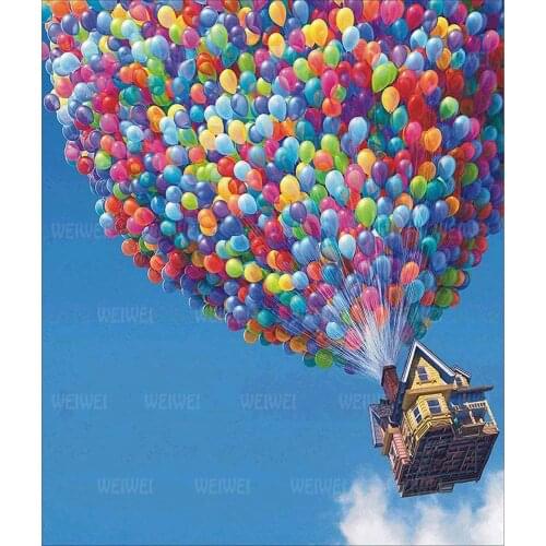 Colorful Hot Air Balloon Diamond Painting for Adults Full Square Round Drill Mosaic Rhinestone 5D DIY Accessories for Home Decor