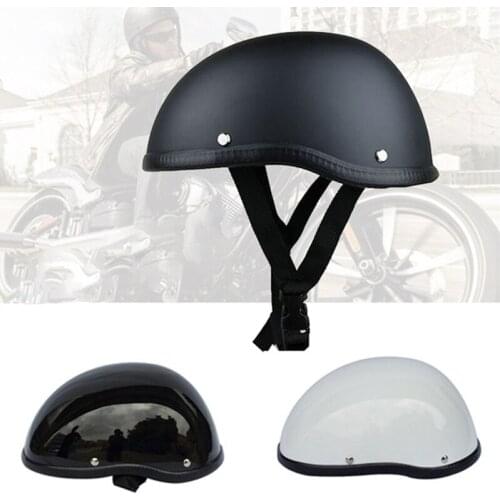 Skull Cap Motorcycle Helmet Vintage Half Face Helmet Retro German Style chopper Cruiser