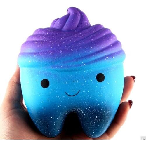 SquishMeez Soft Slow Rising Squishy Kids Cute Lovely Jumbo Galaxy Tooth Squishy Toys With Good Smell Scented