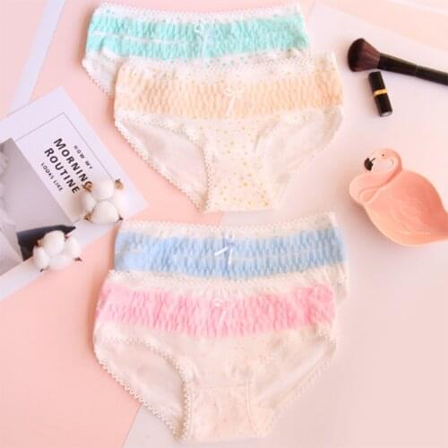 New Arrivl 4Pcs/Lot Girl Panties Underwear Cotton Comfortable Cartoon Wholesale 1105-4