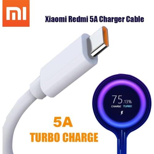 Original Xiaomi 5A Turbo Charger Cable Quick Charging Type C USB Line For Mi 11 10 9 Pro 9Se CC9 Pro Note 10 Lite Redmi K40 Pro