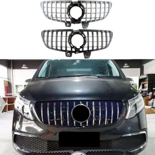 Car Front Racing Grille Upper Facelift Grill For Mercedez-Benz V-Class W447 2020 2021 GT