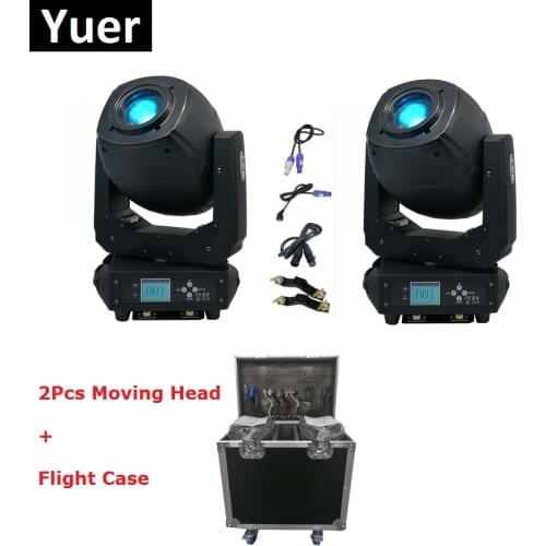 2Pcs Newest 230W LED Moving Head Lights Beam Spot Wash Stage Lights LED Lyre Moving Heads With Flight Case For Wedding Christmas