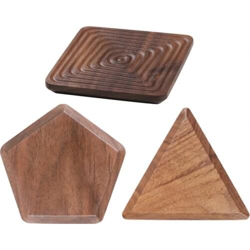 Durable Wood Coasters Placemats Non-slip Table Pad Wooden Teacup Cushion Drink Mat Table Tea Coffee Cup Pad Kitchen Supply