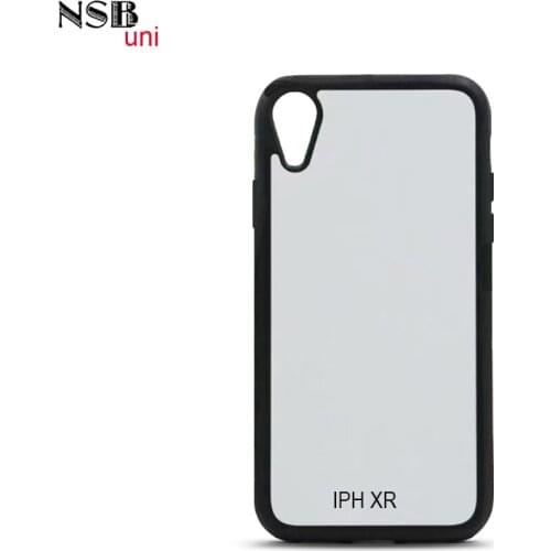NSB uni For iphone XR Blank 2D Sublimation TPU Cell Phone Cases DIY Printing Rubber Back Protective Cover with White Metal Plate