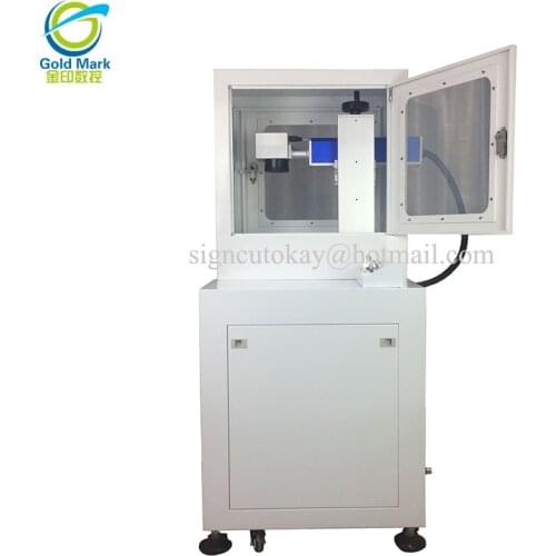 Raycus 30W fiber laser marking machine with Protective Cover for jewelry mobile phone ipad stainless steel dogtags