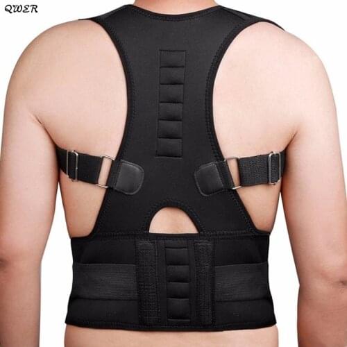 Adjustable Magnetic Posture Corrector Shoulde Back Waist Brace Correction Belt Spine Lumbar Support Straight Corrector Men Women