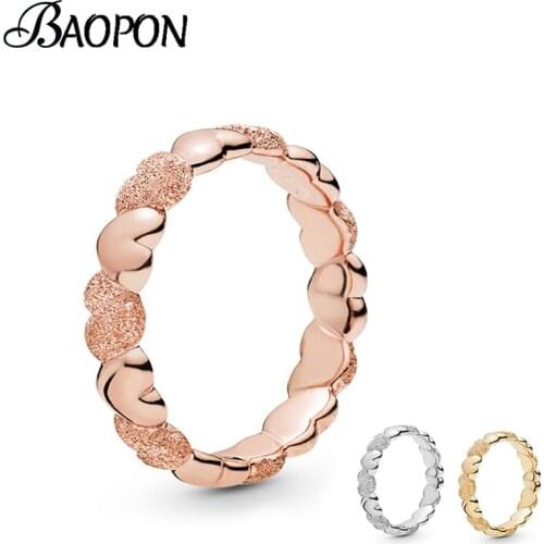 Romantic Heart To Heart Trail Stackable Finger Fine Ring For Women Wedding Engagement Ring Christmas Jewelry Gift Hot Sale