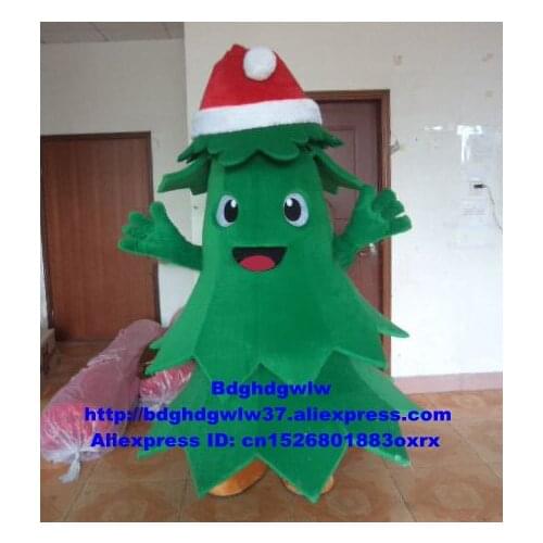 Christmas Tree Xmas Tree Tannenbaum Mascot Costume Adult Cartoon Character Outfit Appreciation Banquet Nursery School zx1786
