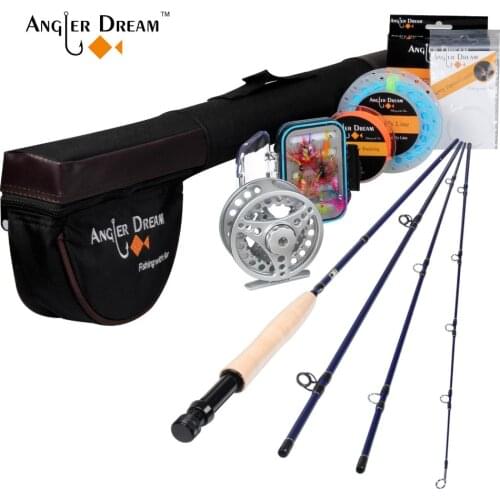 Fly Fishing 2.5M Fly Rod Hard Aluminum Alloy Fly Reel /Lure/Line Set Fishing Rod Combo 2.6:1 Reel Fishing