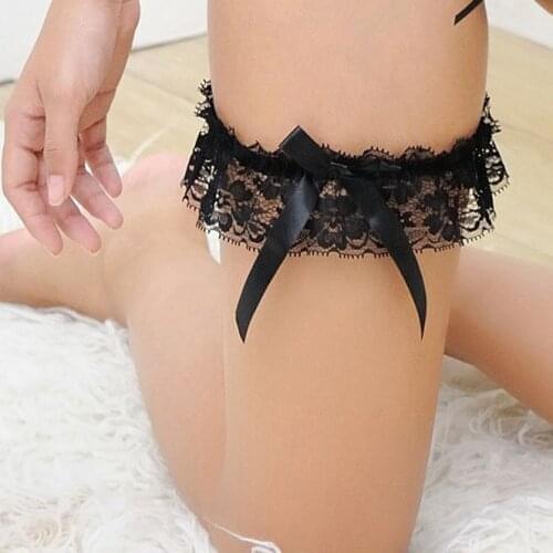 Sexy Lingerie Lace Leg Cover Floral Bowknot Garter Belt Cosplay Leg Stocking Belt For Women Girls Lingerie Clothing Accessories