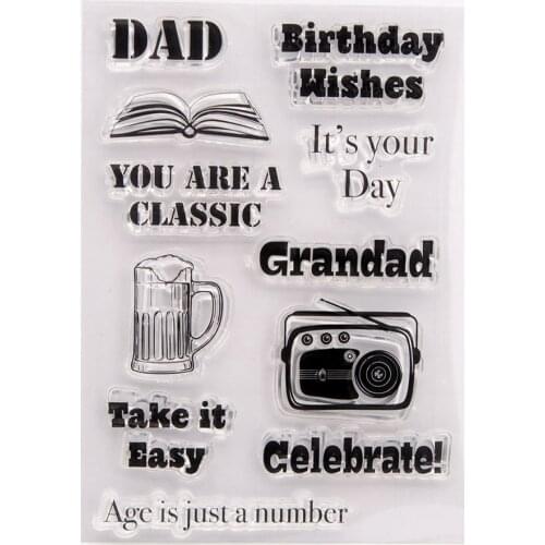 Silicone Clear Stamps for Scrapbooking letter Decoration Embossing Folder Craft Rubber Stamp Tools New