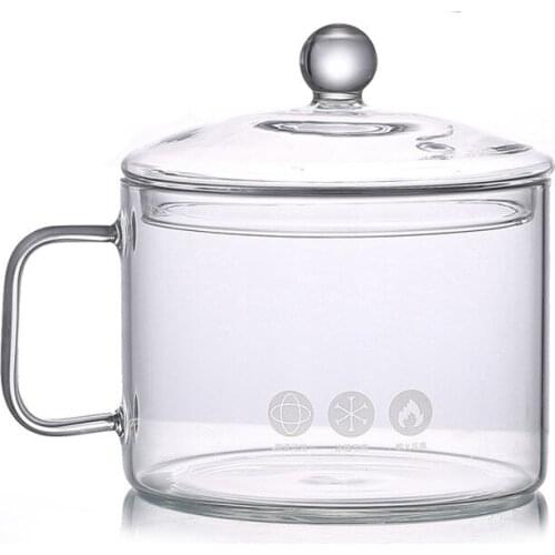 Glass Open Flame Direct Burning Electric Ceramic Stove With Lid Large-Capacity Salad Instant Noodle Bowl Instant Noodle Pot