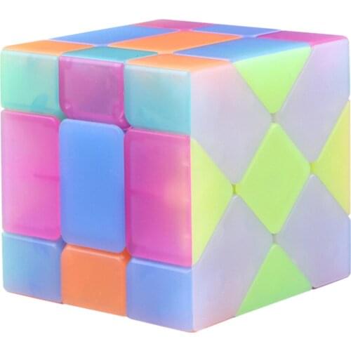 Qiyi Fisher Magic Cube Puzzle Puzzles Magic Cubes Early Educational Toy For Children New Cube 2019 - Jelly Color