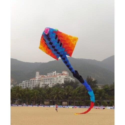 15m big kites for adults single line kite ripstop nylon fabric vliegers flying kite weather vane soft kite soft pulpo windsock