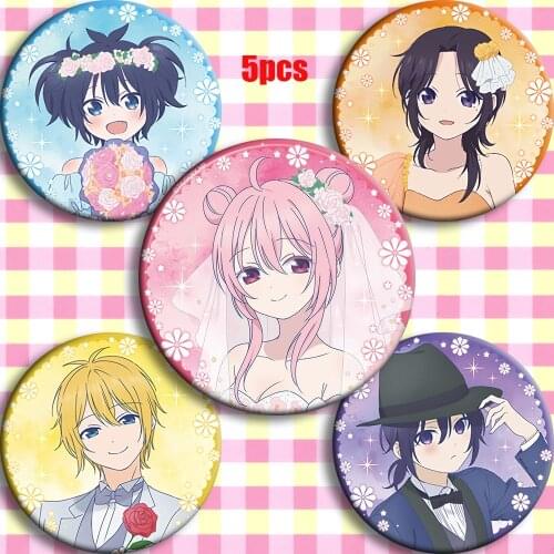 Japan Anime Happy Sugar Life Satou Matsuzaka Cosplay Bedge Cartoon Collect Bags Badges For Backpack Button Brooch Pin Pendant