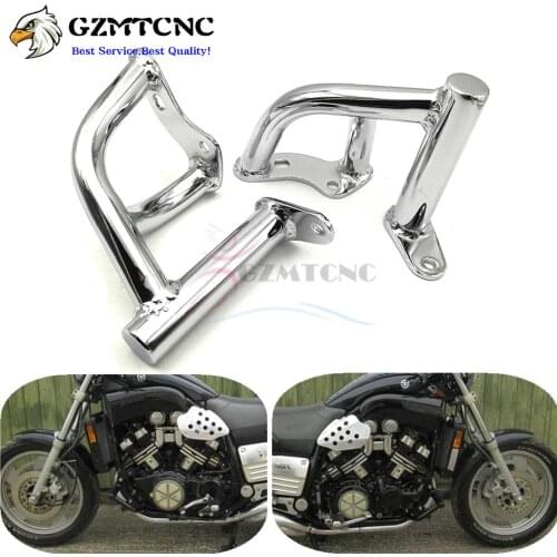 VMAX1200 Engine Guard Highway Crash Bar Lower Buffer Frame Protection Side Mount Bumper for Yamaha V-MAX VMAX 1200 1991-2007