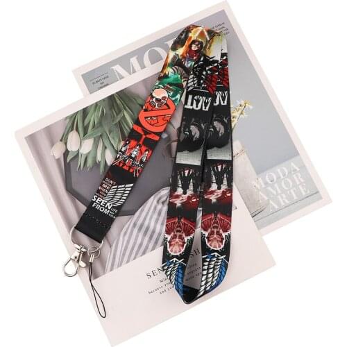 ZF2786 1pcs Anime Attacking Giant Cool Cartoon Lanyard Badge ID Lanyards Phone Rope Key Lanyard Neck Straps Accessories