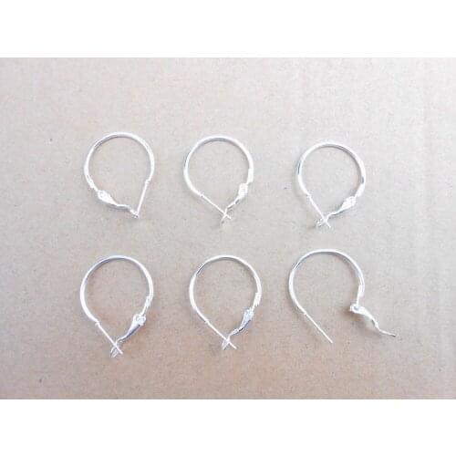 Selling DIY production jewelry accessories earrings handmade round large ring 30MM silver pearl earrings 925 ladies gifts