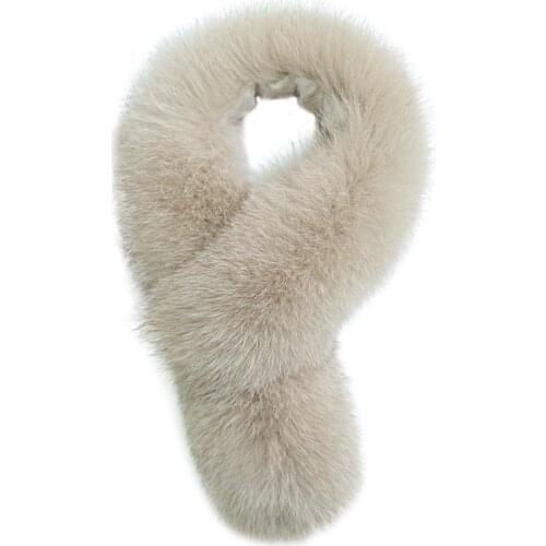 Real Fur Women Rabbit Collar Ring Winter Warm Solid Scarf