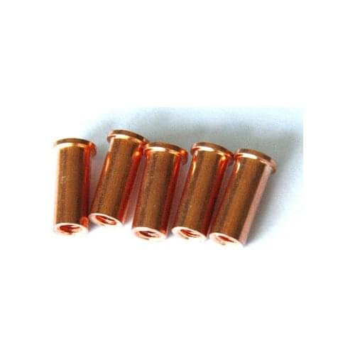 10pcs M5 Spot weld nut Iron plated brass Welded nuts internal thread Inner tooth Coppers nail 6mm-30mm Length