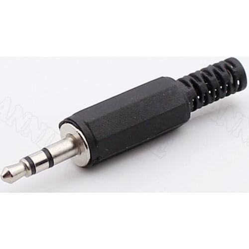 100pcs/lot 3.5 Stereo Dual Channel Socket Headphone Plug Audio Wire Welded Jack