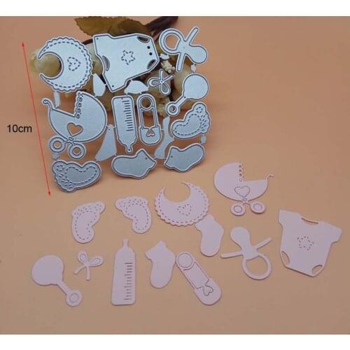 12 PCS/Set Cute Baby Suit Chrildrens Day Metal Cutting Dies Knife mold cutter DIY Scrapbook Paper Photo Craft Template Dies