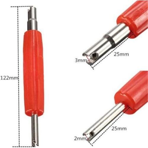2 Ways Tire Tyre Valve Stem Core Remover Key Tool A/C and Auto Car Motorcycle Bicycle Car Truck Motor Repair Tool