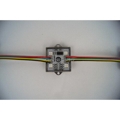 20pcs DC12V WS2801 LED smart module;36mm*36mm Square type;4pcs 5050 smd;0.96W