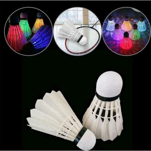 4Pcs Colorful LED Luminous Badminton Light Luminous Lighting Badminton Suitable Badminton Outdoor and Sports For Indoor D6V1