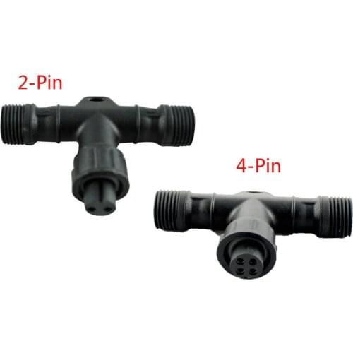 5pcs 2 PIN/4PIN T Connector Y Connector IP67 Waterproof for LED Deck Ligth Step Stairs Lamp with 2*male and 1* female Connectors