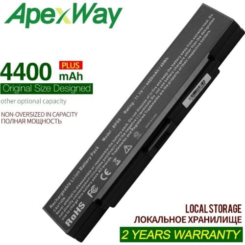 ApexWay 11.1V High capacity 4400mAh Battery for Sony VGP-BPS10 VGP-BPS9 VGP-BPS9A/B VGN-AR49G VGP-BPS9/B VGP-BPS9/S VGN-AR41E
