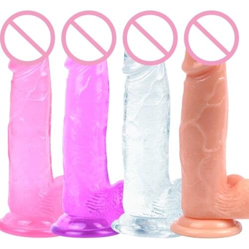 Anal Dildo Penis Soft Jelly Dildo Realistic Suction Cup Male Dick Female Masturbation Erotic Toys for Adult Sex Toys for Woman