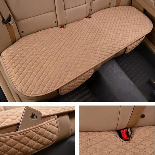 Car Seat Cover Flax Linen Fabric Front Rear Cushion Four Seasons Breathable Protector Mat Pad Auto accessories