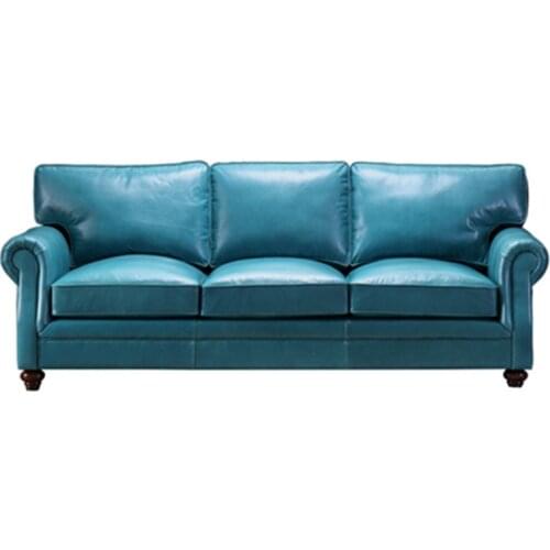 Living room Sofa 1+2+3 seat genuine cow leather couch Nordic Chesterfield modern American style Chestrefield Cinema muebles de