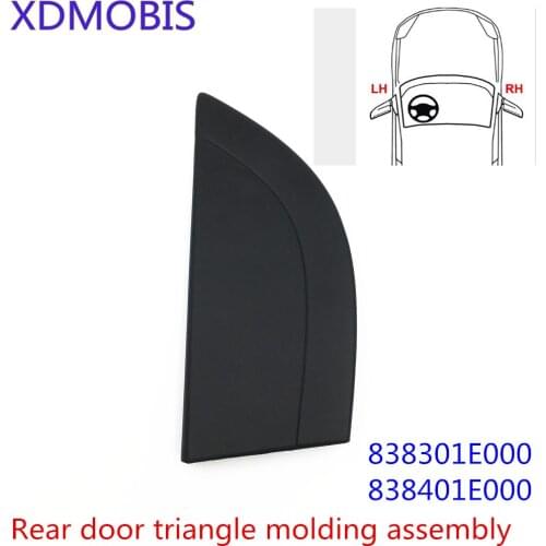 For hyundai Accent 2006-2009 Exterior Rear Rear Door Trim Rear door triangle molding assembly 838301E000 838401E000