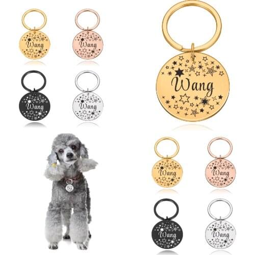 Dog Pet ID Tags Puppy Cat Kitten Dogs Collar Accessories Dog Name Message Tag Customized Stainless Steel ID Tag Personalized