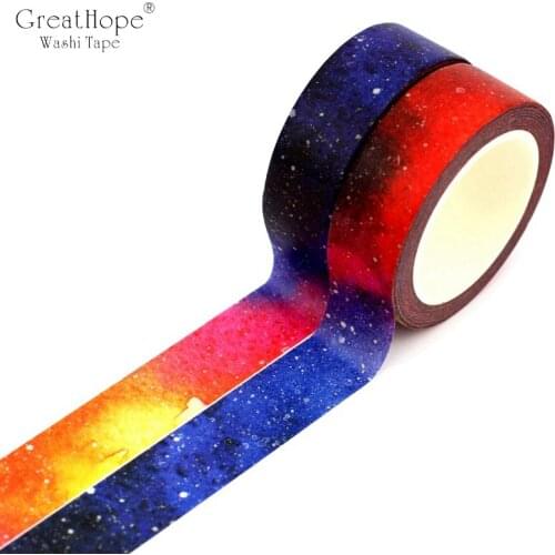 15mmx10m/pc Creative Dream Starry sky Universe Washi Tape Planet Decor Masking Tape for Scrapbooking School Stationery Papelaria