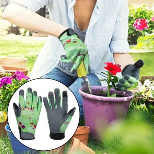 Leather Gardening Gloves for Women Men Protective Work Gloves Breathability Resistance Garden Yard Working Gloves