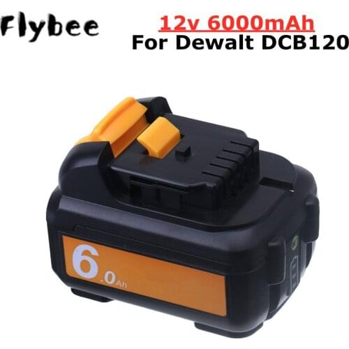 DCB120 12V 6000mAh Li-ion Battery For DEWALT DCB120 DCB127 DCB121 DCB127 DCB121 DCB100 DCB101 DCB119