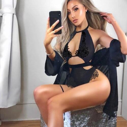 M-3XL Hot Women Sexy Lingerie Lace Babydoll Underwear Dress See Through Nightwear Open Bra Sexy Sleepwear Underwear Plus Size