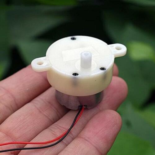 Micro 300 Plastic Gearbox Gear Motor DC 6V 9V 12V 16RPM Slow Speed High Torque Engine DIY Stage Lighting