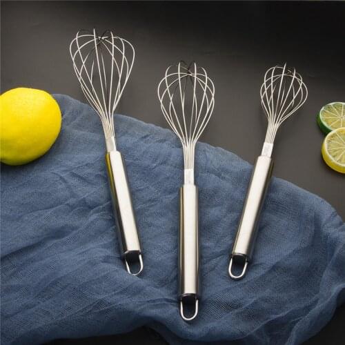 Stainless Steel Whisk Set Kitchen Whip Utensils Wire Whisk Balloon Whisk Set for Blending, Whisking, Beating and Stirring
