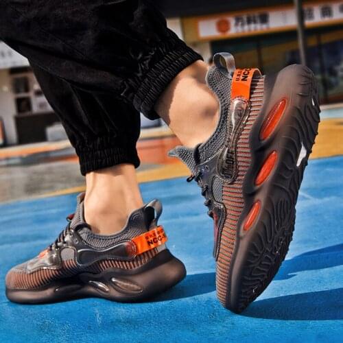 2021Summer New Chunky Men Sneakers Breathable Running Shoes Trendy Desgin Style Outdoor Cushioning No-slip Jogging Sports Shoes