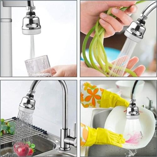 Rotatable Faucet Sprayer Head Anti Splash Tap Booster Shower Water Saving Adjustable 3 Mode Kitchen Bathroom Supplies
