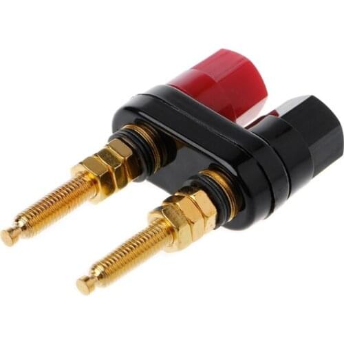 Gold Plated Banana Plug Connector Speaker Amplifier Extended Terminal Binding Post L15